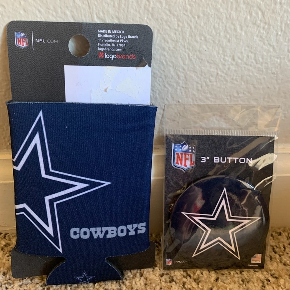 Cowboys Drink Cozy and Button